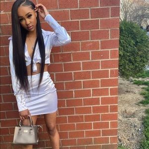 White two piece dress